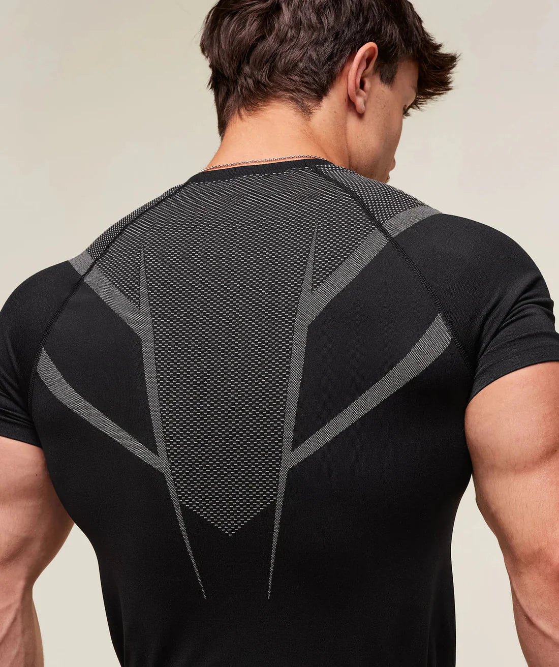 Gymshark Onyx 5.0 Seamless T-Shirt - Black/Light Grey