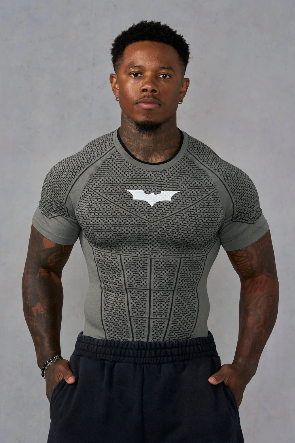 4259 - Batman Compression Tees Grey Green