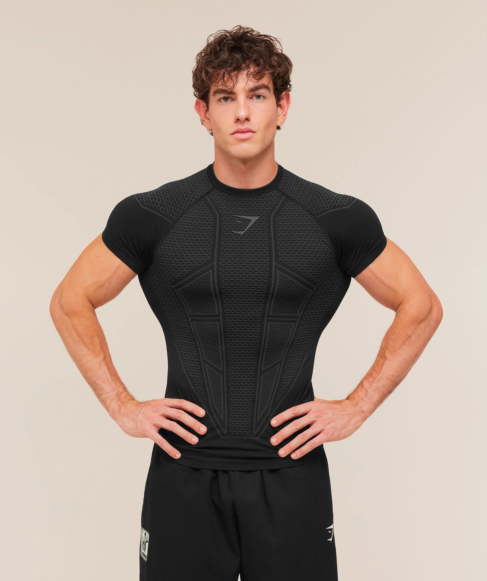 Gymshark Onyx V1 T-Shirt - Black/Onyx Grey