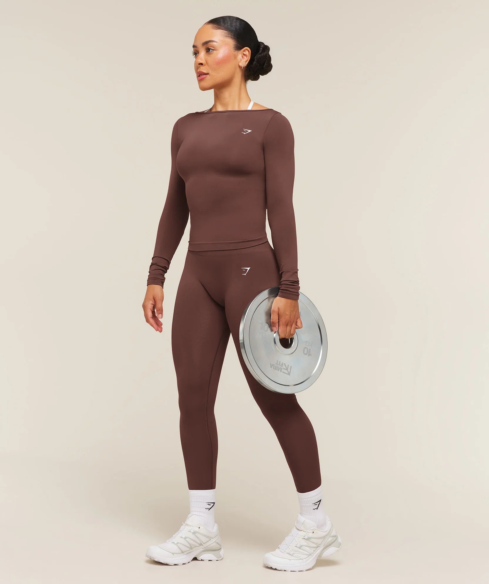 EVERYDAY SEAMLESS WIDE NECK LONG SLEEVE TOP
