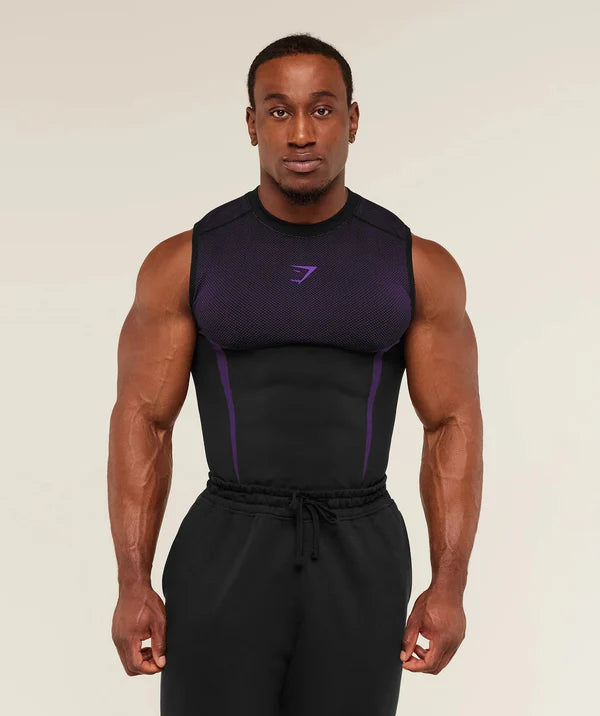 Gymshark Onyx 5.0 Tank - Black/Athletic Purple