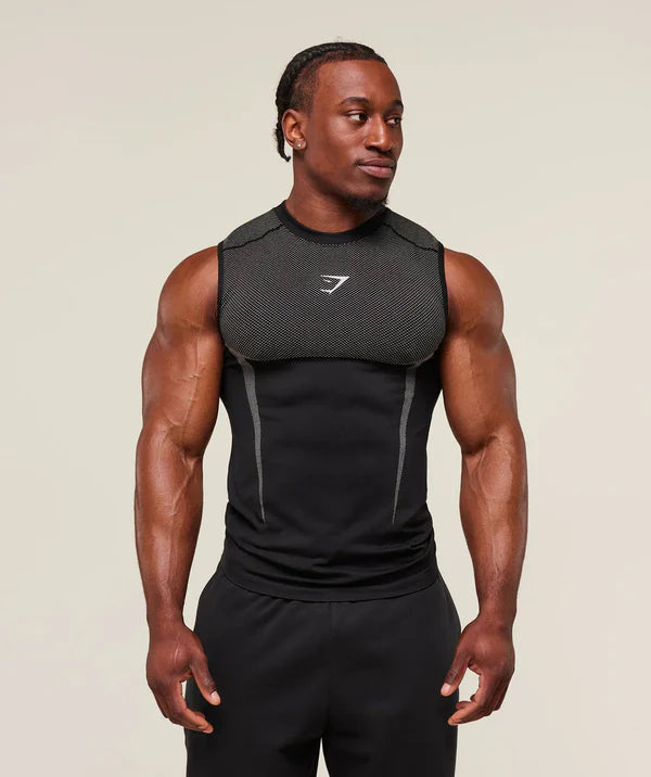Gymshark Onyx 5.0 Tank - Black/Light Grey