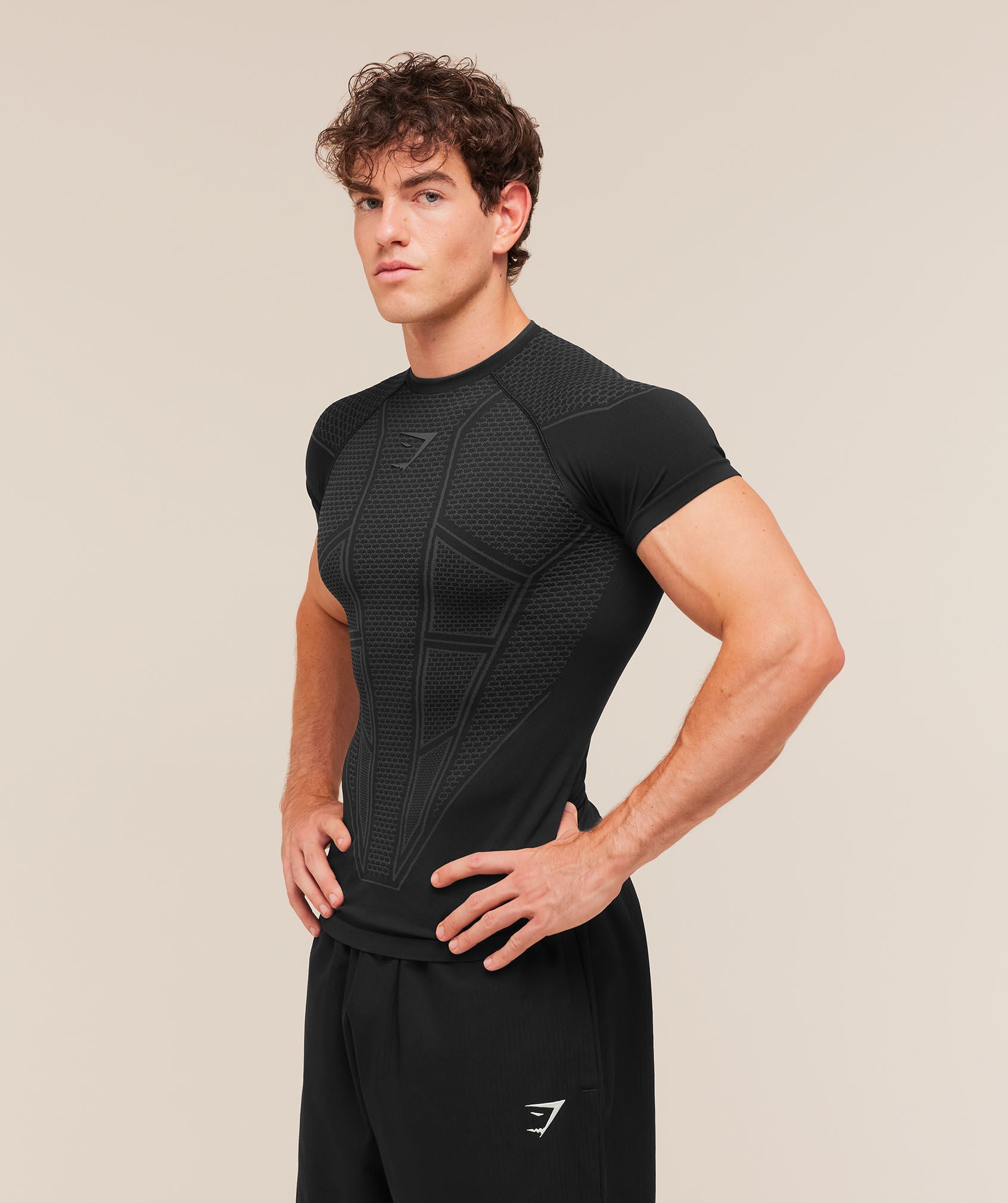 Gymshark Onyx V1 T-Shirt - Black/Onyx Grey