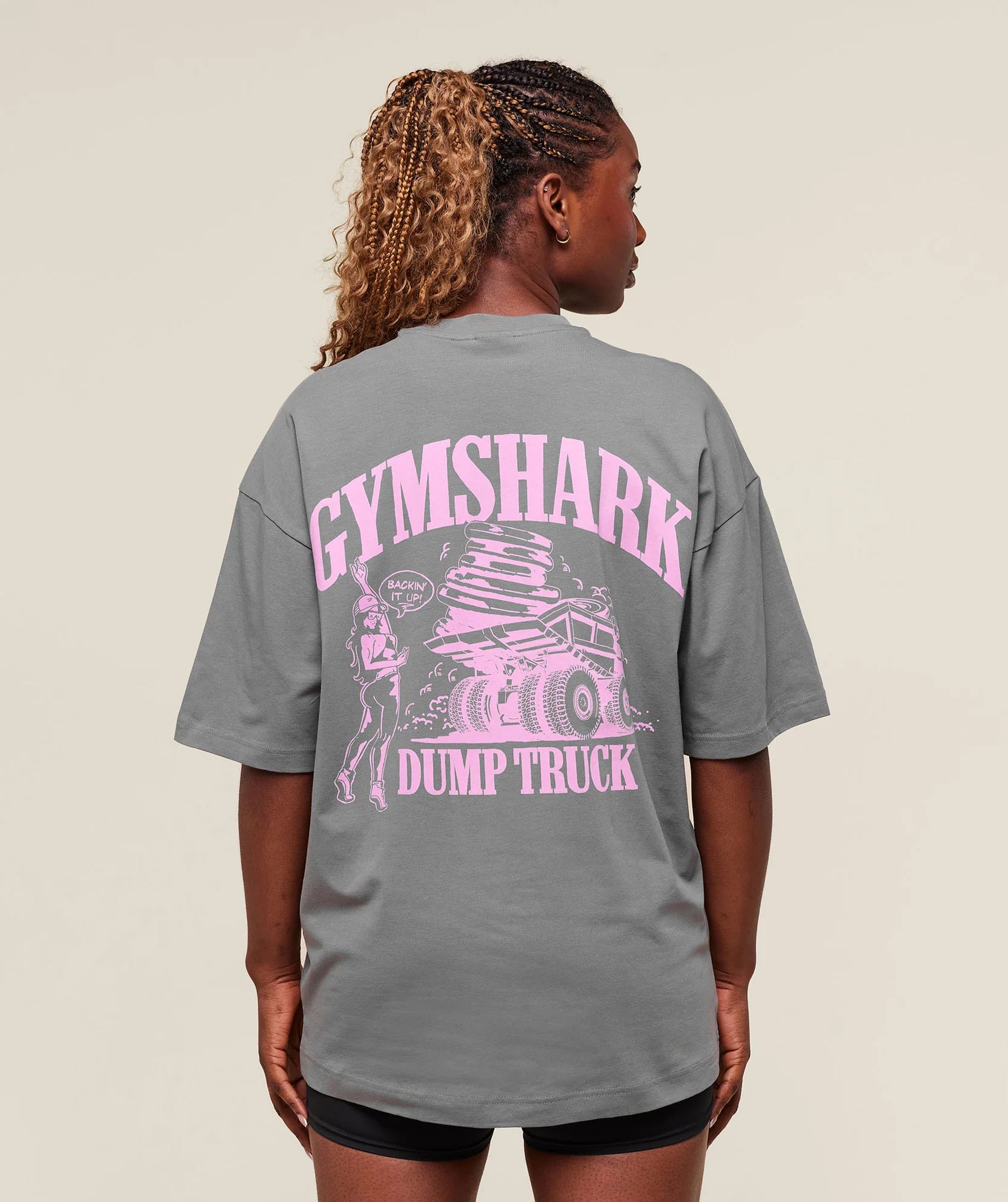 Dump Truck Graphic Oversized T-Shirt