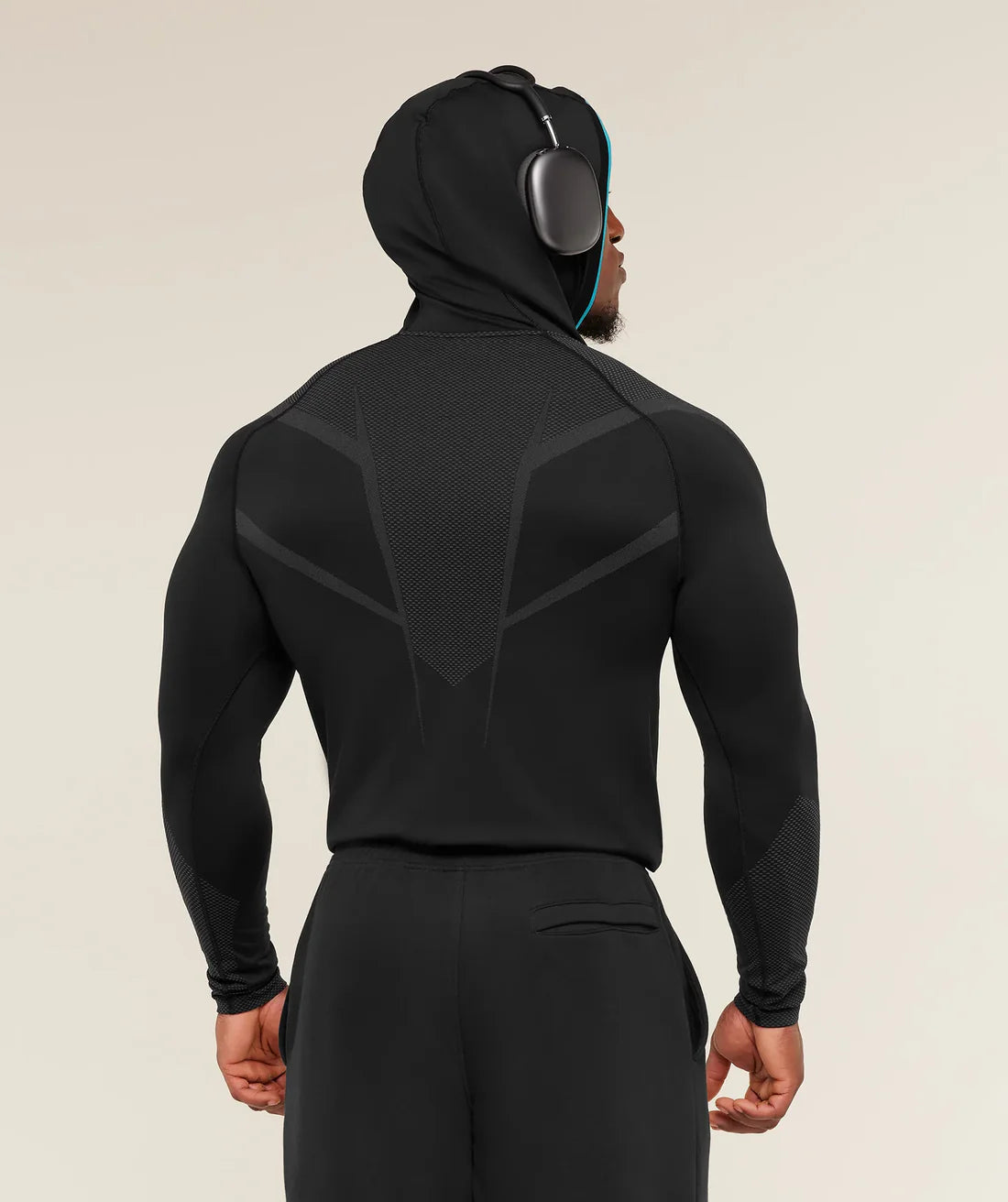 Gymshark Onyx 5.0 Seamless Hoodie - Black/Onyx Grey