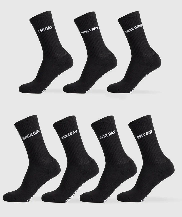 GFX Crew Socks 7PK - Black