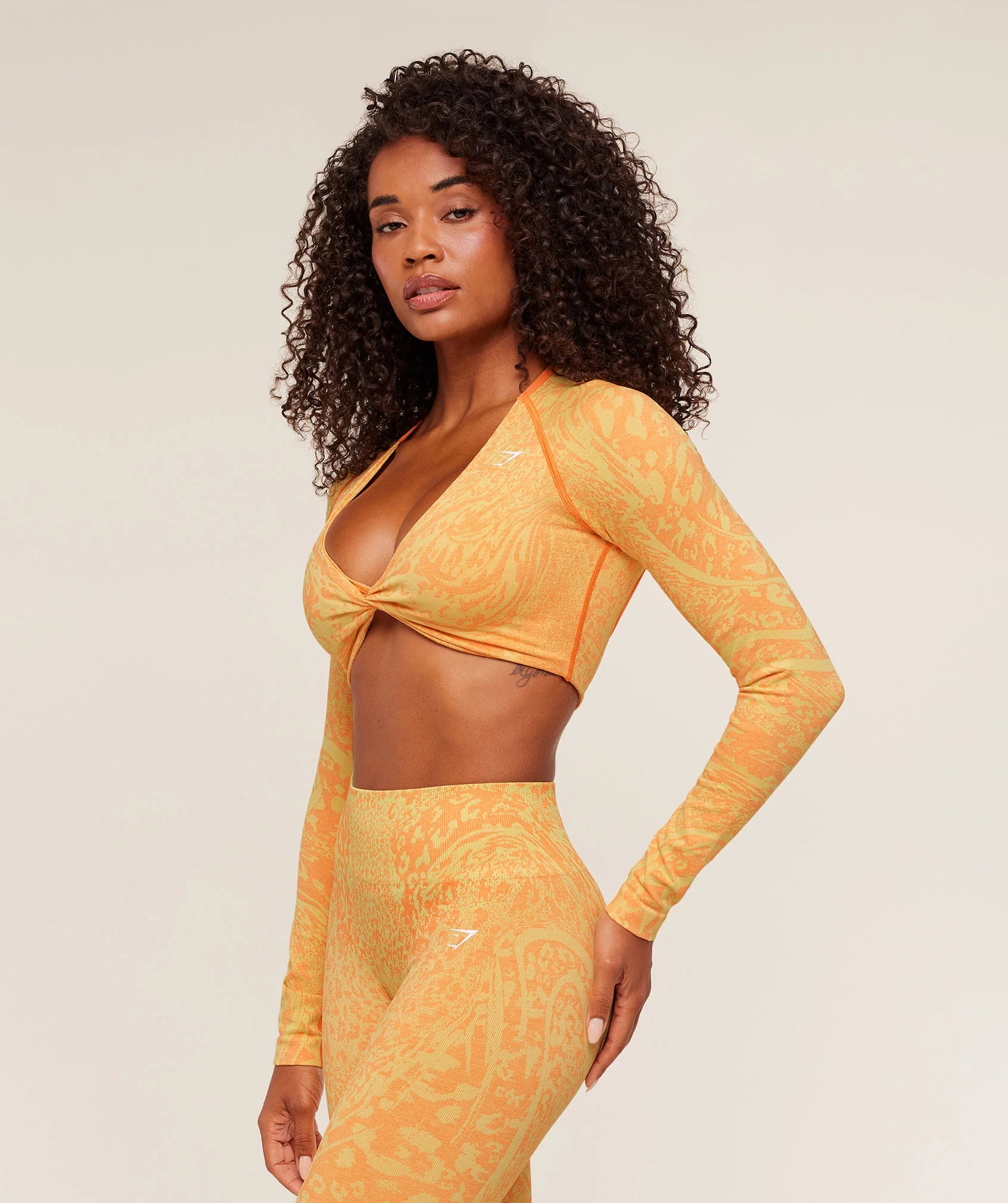 Adapt Animal X Whitney Long Sleeve Crop Top