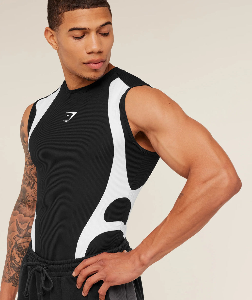 Gymshark x Carlos Belcast Tank Baselayer - Onyx Grey
