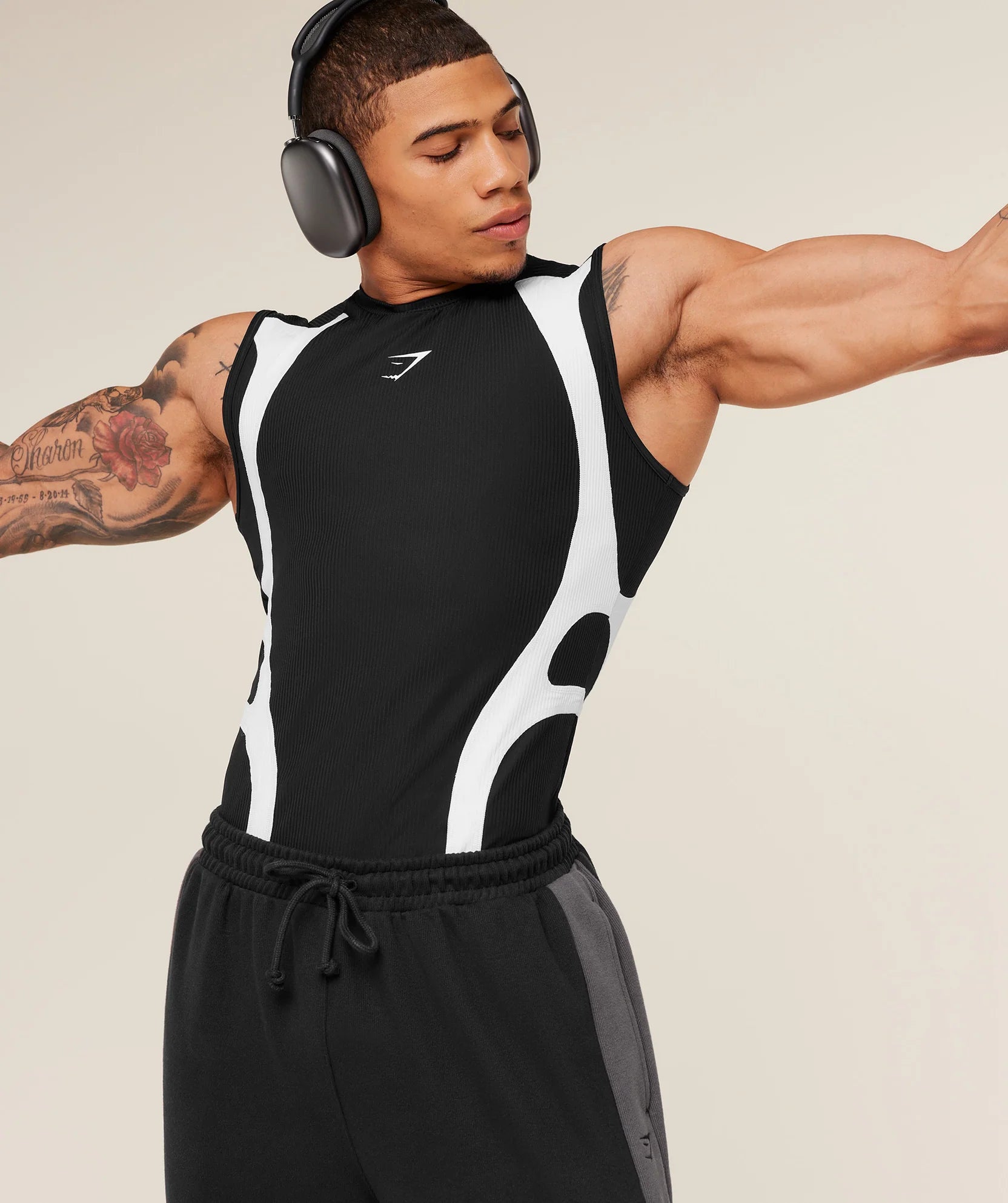 Gymshark x Carlos Belcast Tank Baselayer - Onyx Grey