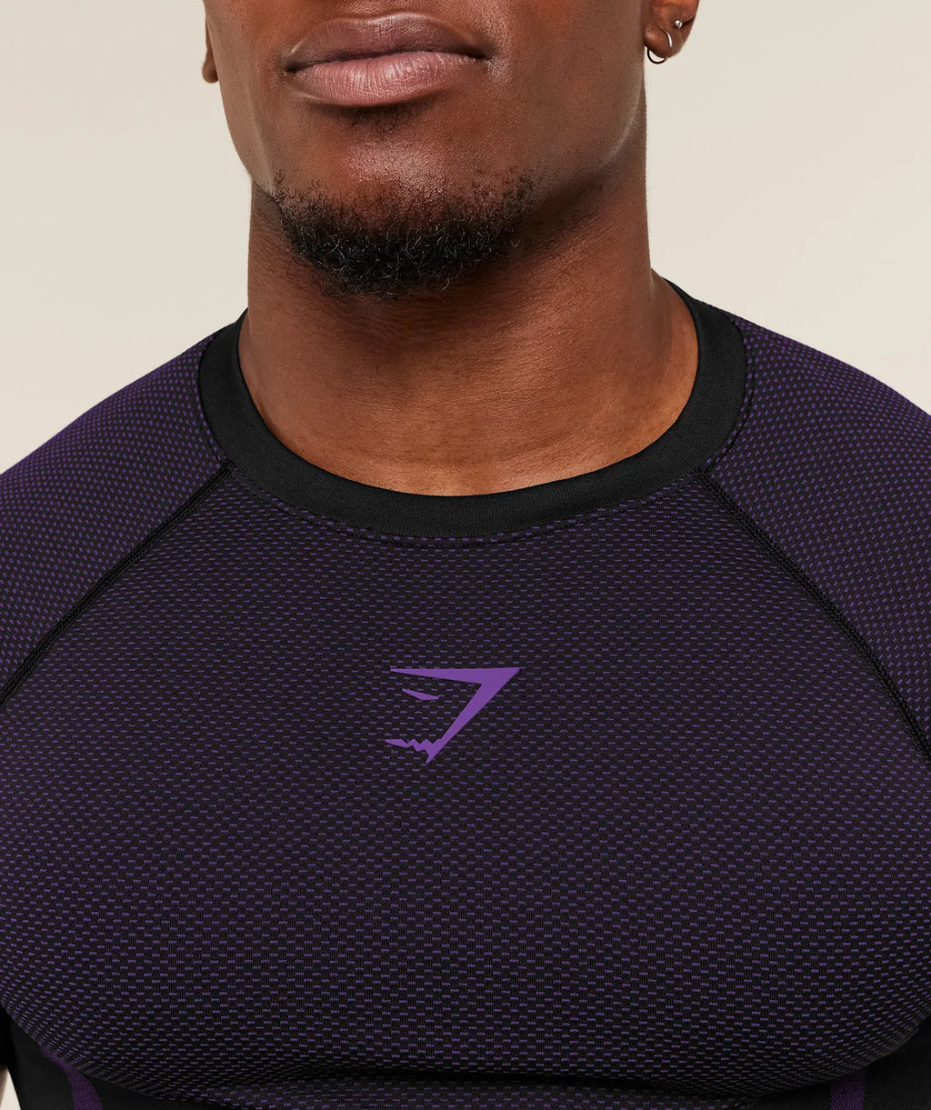 Gymshark Onyx 5.0 Seamless T-Shirt - Black/Athletic Purple
